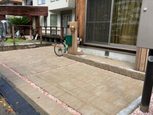 佐倉市、駐車場拡張、庭を駐車場、駐車場リフォーム、土間コンクリート、外構リフォーム